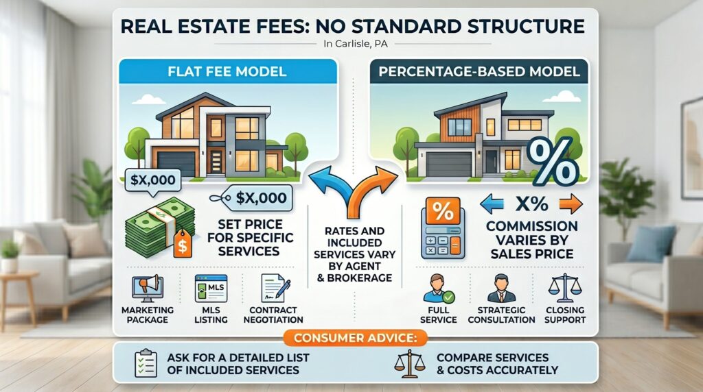 infographic for No Standard Fee Structure
